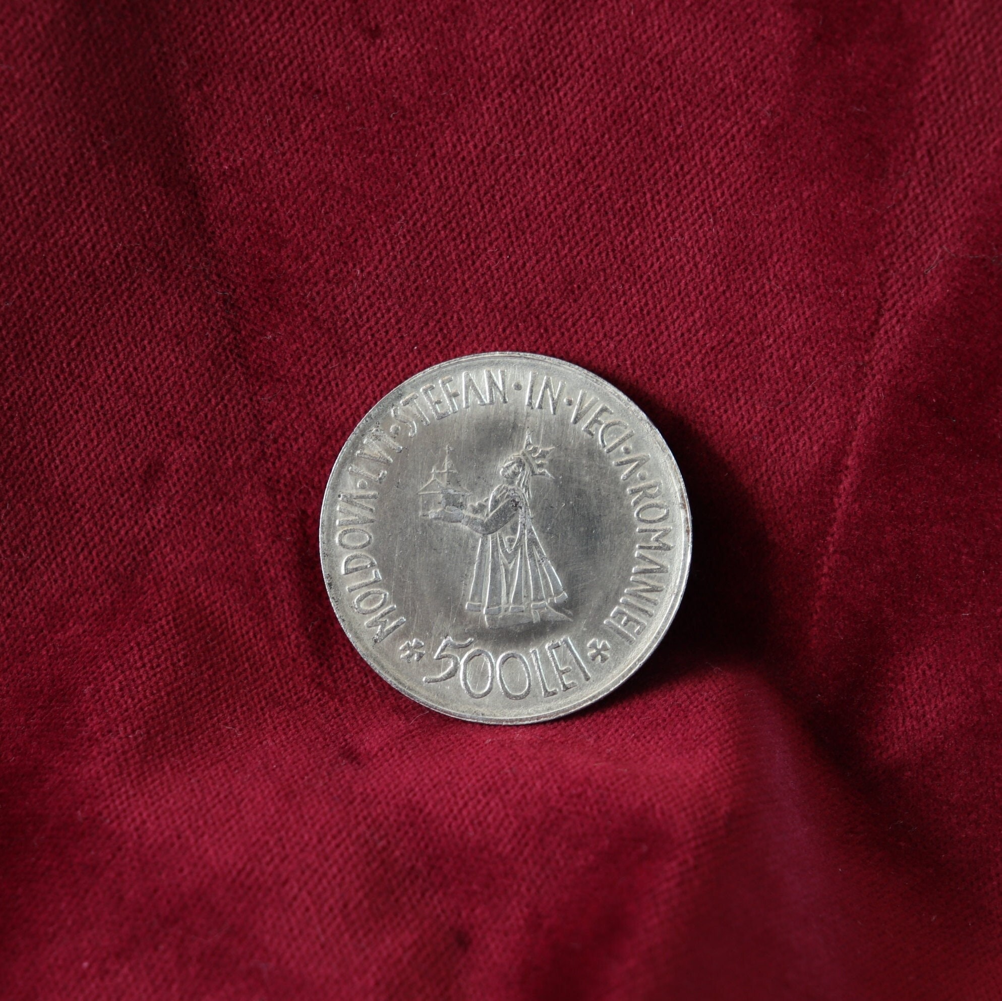 1941 Romanian 500 Lei Coin, Romanian Coin, Romanian Lei, Silver