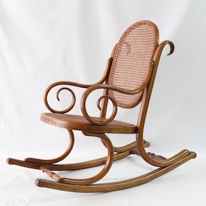 Thonet Chair, Antique Rocking Chair, Antique Rocker, Wooden Rocking Chair, Wooden Rocker, Bentwood Chair, Beech Wood, Easy Chair, Austrian