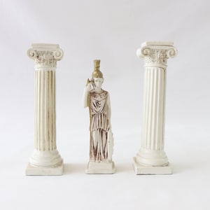 Athena Goddess Statue, Athena Sculpture, Athena Figurine, Minerva Statue, Ionic Column, Olympian God, Ancient Greek Statue, Greek Mythology