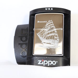 Krusen Stern Zippo Lighter, Sailing Ship Model Zippo Lighter, Vintage Zippo Lighter, Collectible Zippo, Maritime Antiques, Nautical Gifts