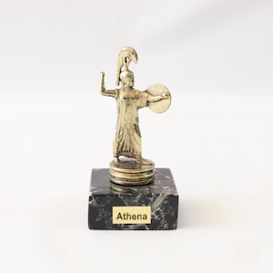 Statua di Atena d&#39;oro, Dea Atena, Scultura di Atena, Statuina di Atena, Statua di Minerva, Dio dell&#39;Olimpo, Statua greca antica, Mitologia greca