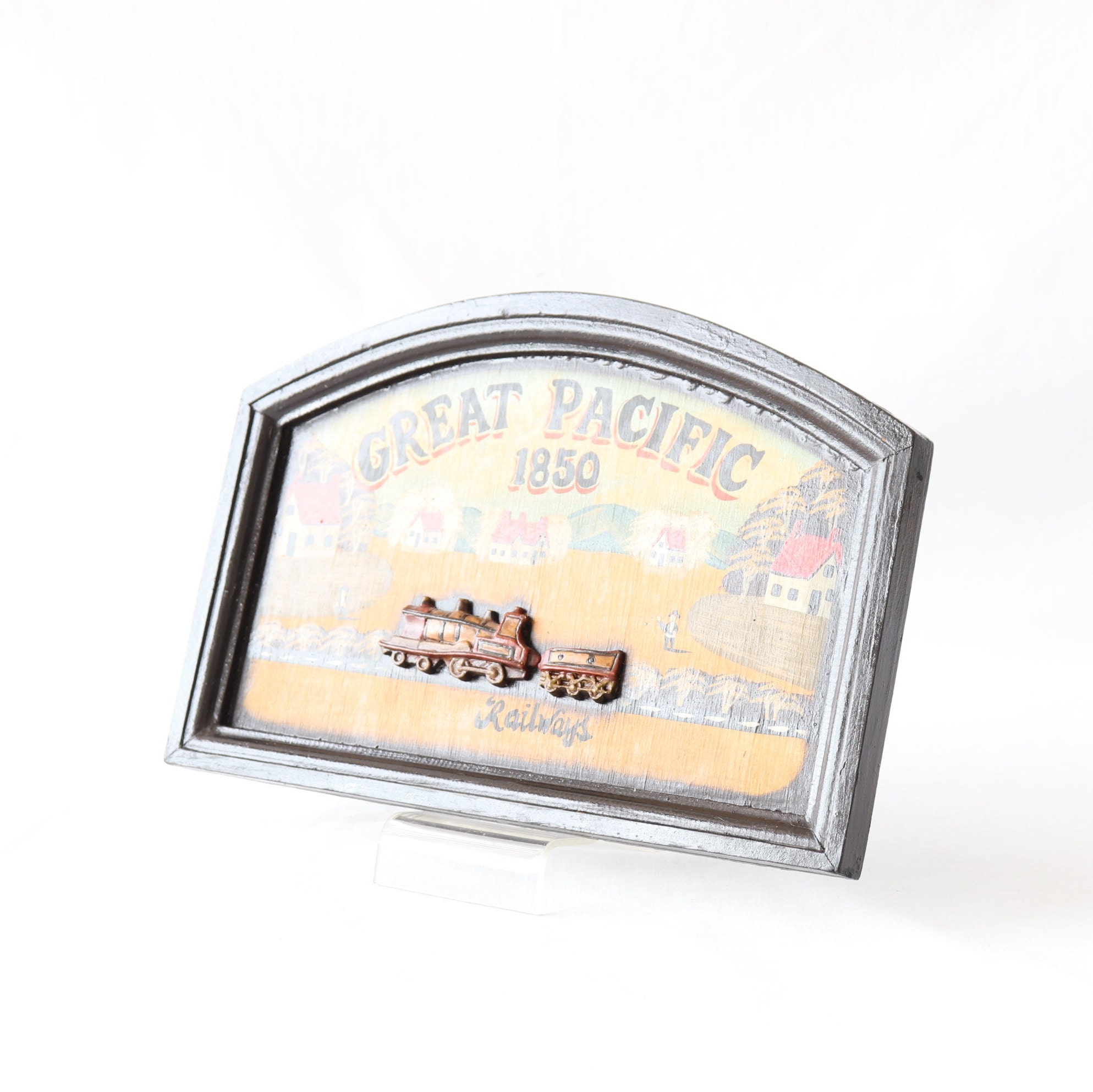 Great Pacific 1850 Wall Hanging, Train Wall Hanging, Railway Sign