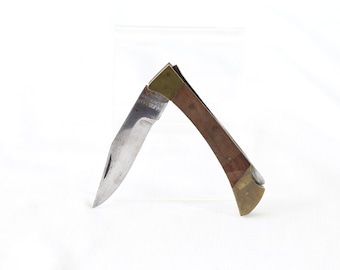 Small Folding Knife, Collectible Knife, Pocket Knife, Small Knife, Stainless Steel, Wooden Handle, Unique Gifts, Gift for Men, Veteran Gifts