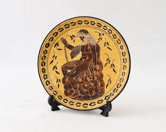 Ancient Greek Plate, Greek Ceramic Plate, Prometheus, Wall Hanging Plate, Decorative Plate, Fine Ceramic, Greek Ceramic, Ancient Greek Decor
