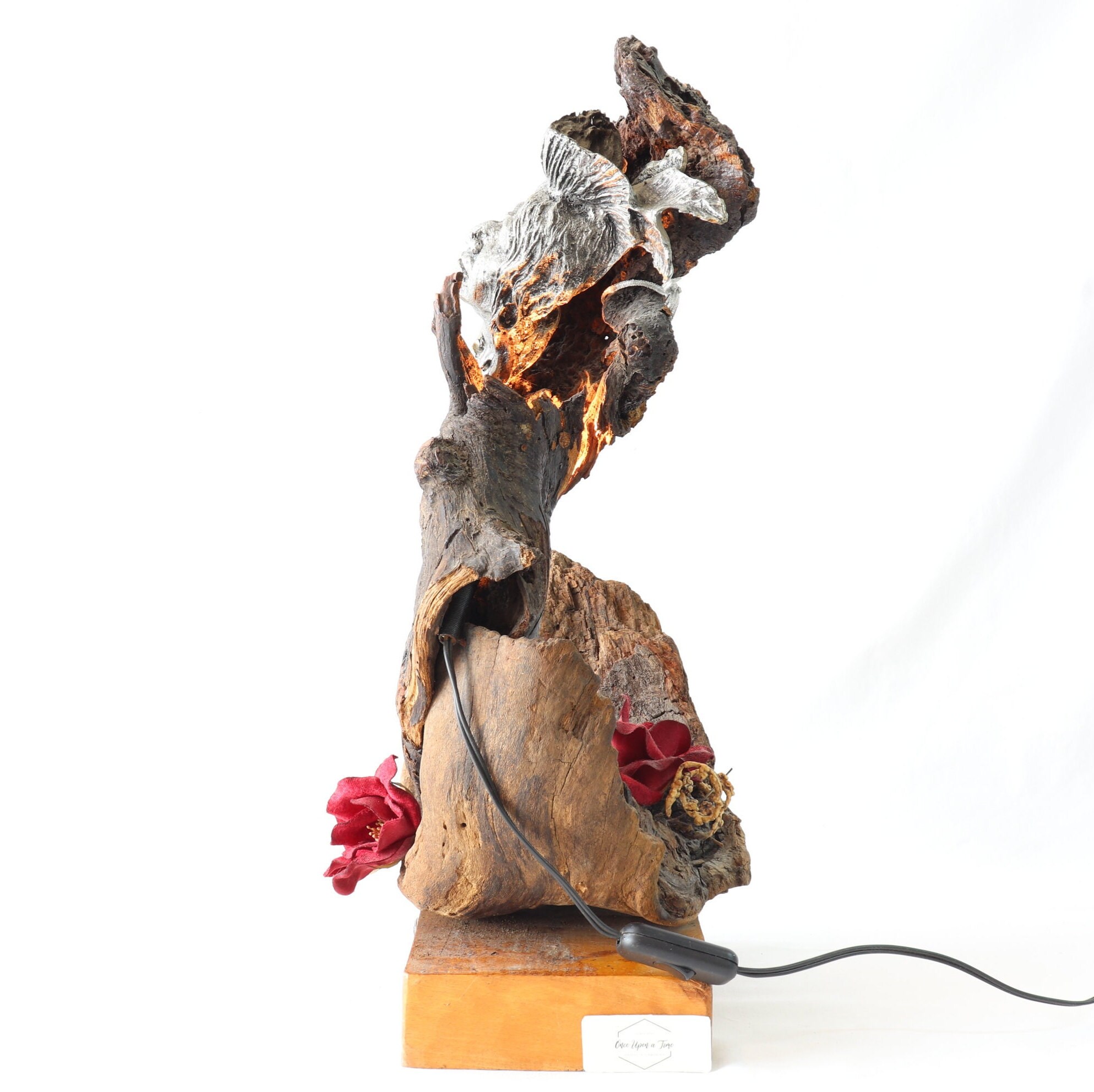 Native American Table Lamp Tree Root Table Lamp Wooden Table Etsy