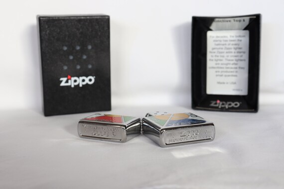 Vintage Zippo Lighter, Fire Wind Water Earth Zippo, Elements of