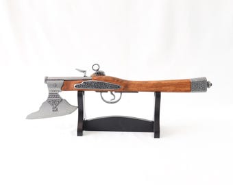 Replica Axe Pistol, Replica Flintlock, German Replica, Decorative Pistol, Non Functional Pistol Collectible Pistol, German Antiques Man Cave