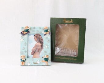 Harrods Photo Frame, Harrods Bear, Winter Photo Frame, Vertical Photo Frame, Winter Sports, Snowboard, Ice Skating, Snowflake, Snowball