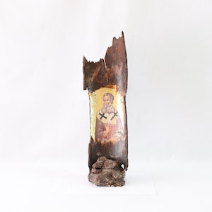 Saint Athanasius Icon, Saint Athanasius the Great, Athanasius of Alexandria, Wooden Handmade Icon, Greek Icon Byzantine Icon, Religious Gift