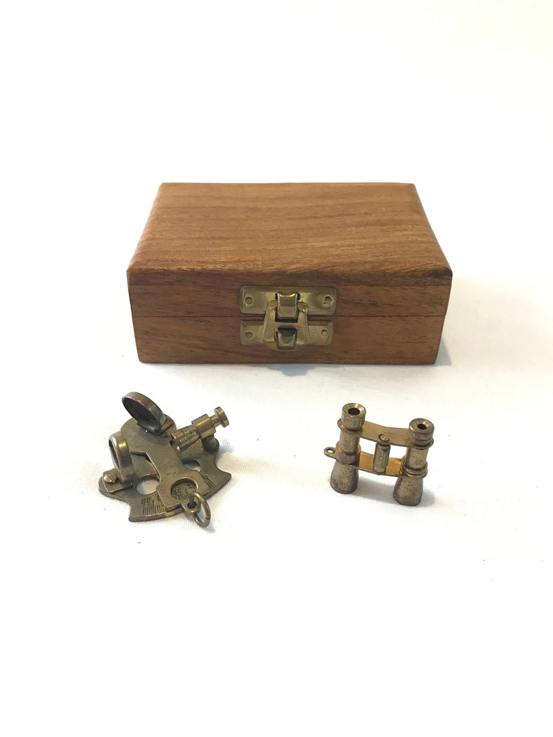 Handmade Nautical Brass Working Sextant With Wooden Box Vintage Royal Marin Gift