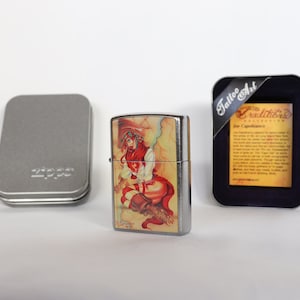 Nautical Naughty Tattoo Art Zippo Lighter, Joe Capobianco Zippo, Pin Up Girl, Vintage Zippo Lighter, Collectible Zippo Lighter, Pirate Zippo