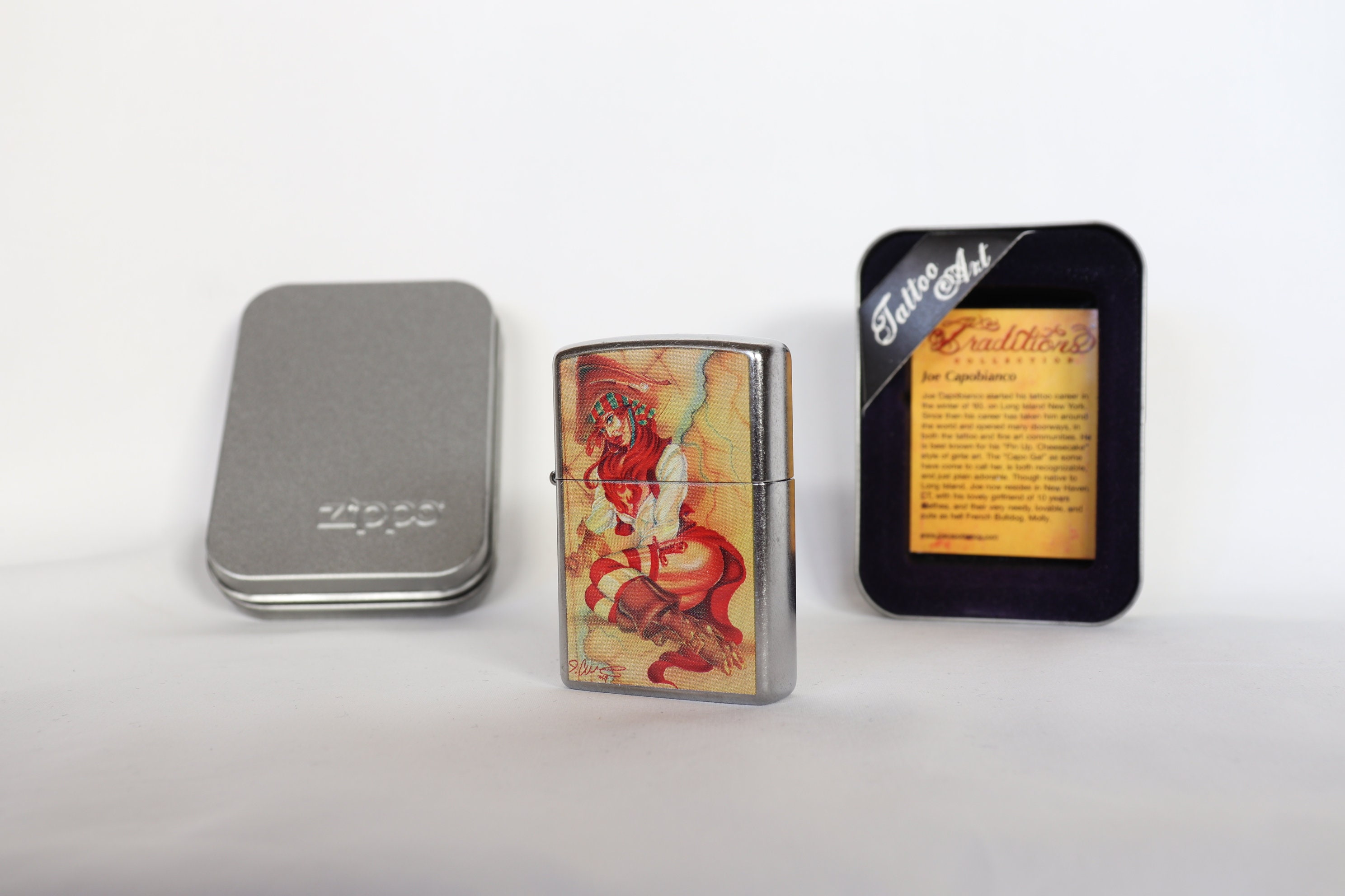 Nautical Naughty Tattoo Art Zippo Lighter Joe Capobianco Etsy