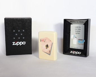 Encendedor Zippo Cuatro Ases, Zippo Barrett Smythe, Encendedor Zippo de póker, Encendedor Zippo de ases, Zippo de cartas de juego, Zippo de colección