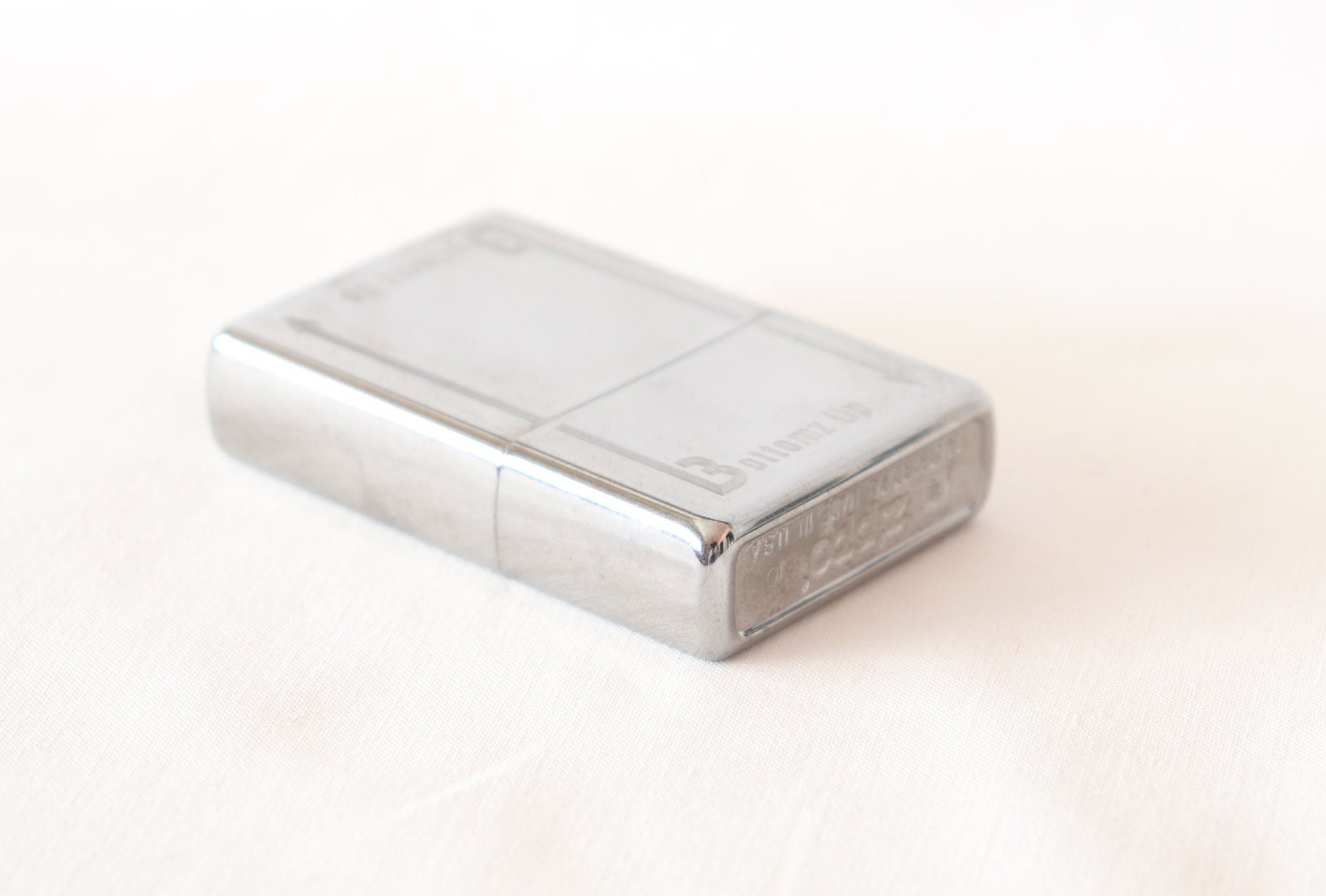 Bottoms up Logo Zippo Lighter, Collectible Zippo Lighter
