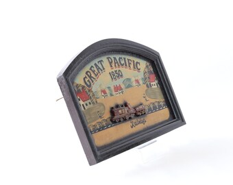 Great Pacific 1850 鉄道 レリーフ　ヴィンテージサイン　看板 Great Pacific 1850 Wall Hanging, Train Wall Hanging, Railway Sign