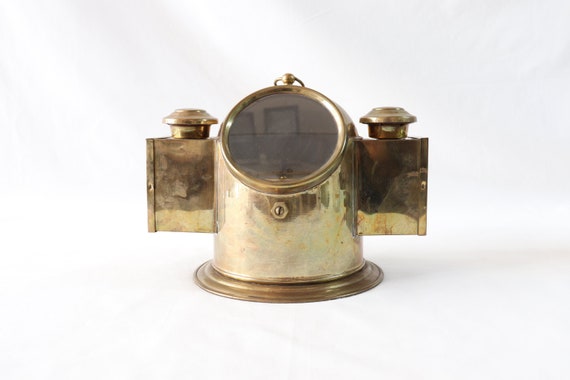 Brass Nautical Ship Compass Antique Gimbal Marine Binnacle Boat Compass  Gifted