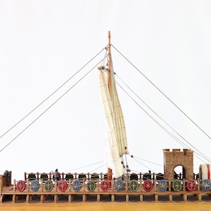 Caesar Ship Model, Julius Caesar Ship, Roman Ship, Roman Warship, Bireme, Wooden Ship Model, Handmade Ship, Antique Ship, Nautical Decor image 14