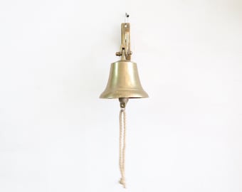 Brass Bell, Wall Hanging Bell, Ships Bell, Boat Bell, Nautical Bell, Maritime Bell, Vintage Bell, Bar Bell, Nautical Decor, Maritime Decor