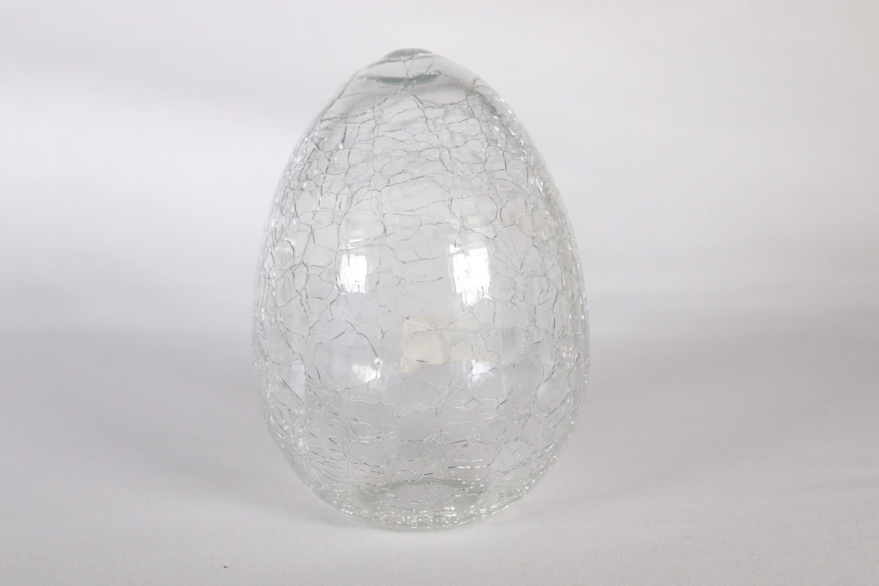 Vintage Collectible Glass Egg Crackle, Crackle Glass, Egg