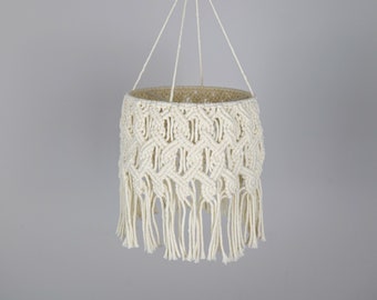 Macrame lamp, macrame lampshade