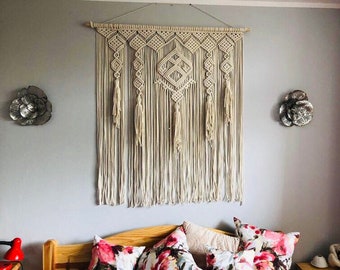 Macrame, large macrame wall hanging, wall macrame, bohemian wall art, woven tapestry wall hangin,boho decor,chic wall, macrame wall hanging