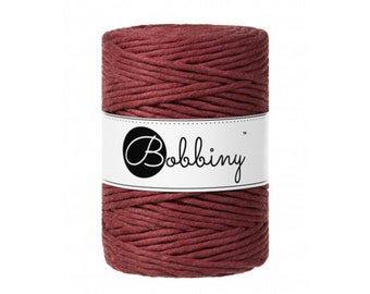 Rose 1mm Macrame Cord Burgundy Twisted Single Strand Cotton String High Quality Fiber Art Twine