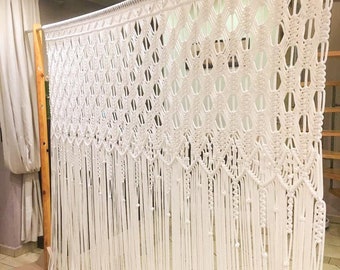 Wedding macrame, large macrame door curtain , Curtain macrame, large macrame, ślub boho, photography props, boho, wedding boho