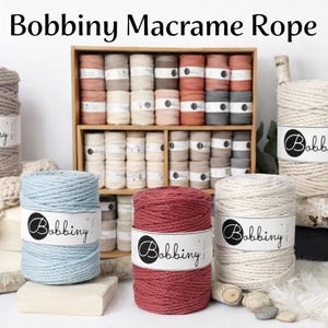 Bobbiny 100 metrów 5 mm sznurek bawełniany, potrójnie skręcany sznurek do makramy, skręcana lina do makramy w 100% z bawełny, sznurek do makramy, sznurek dekoracyjny DIY,
