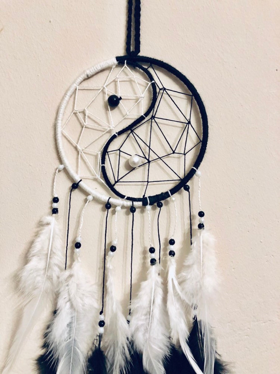 Yin Yang Dreams catcher Dream catcher wall hanging Etsy