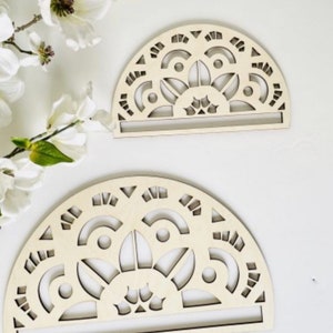 Wooden Macrame Frame whit mandala pattern, Boho Macrame Frame, Lotus Weaving Frame, Macrame Blanks, Wall Hanging Boho Frame for Macrame,