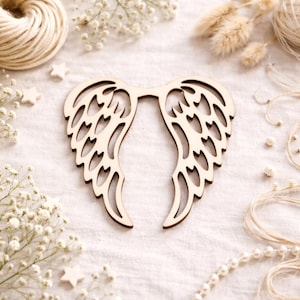 Macramé-basis engelenvleugels 12 cm - 30 cm | Houten engelenvleugels | Lasergesneden populierenmultiplex ambachtelijke basis | Macramé engel DIY | Engelornament A5