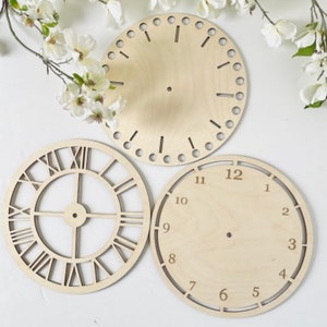 Macrame and Crochet  wooden clock base