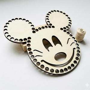 Wooden Mouse Shaped Base – 4 mm Premium Plywood – DIY Craft Supply – Macrame / Crochet / Kids Room Decor – 25 x 22 cm