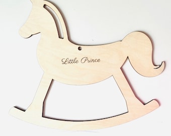 Wooden rocking horse with engraving, Wooden hoop. Dreamcatcher hoop, ring macrame , dream catcher,