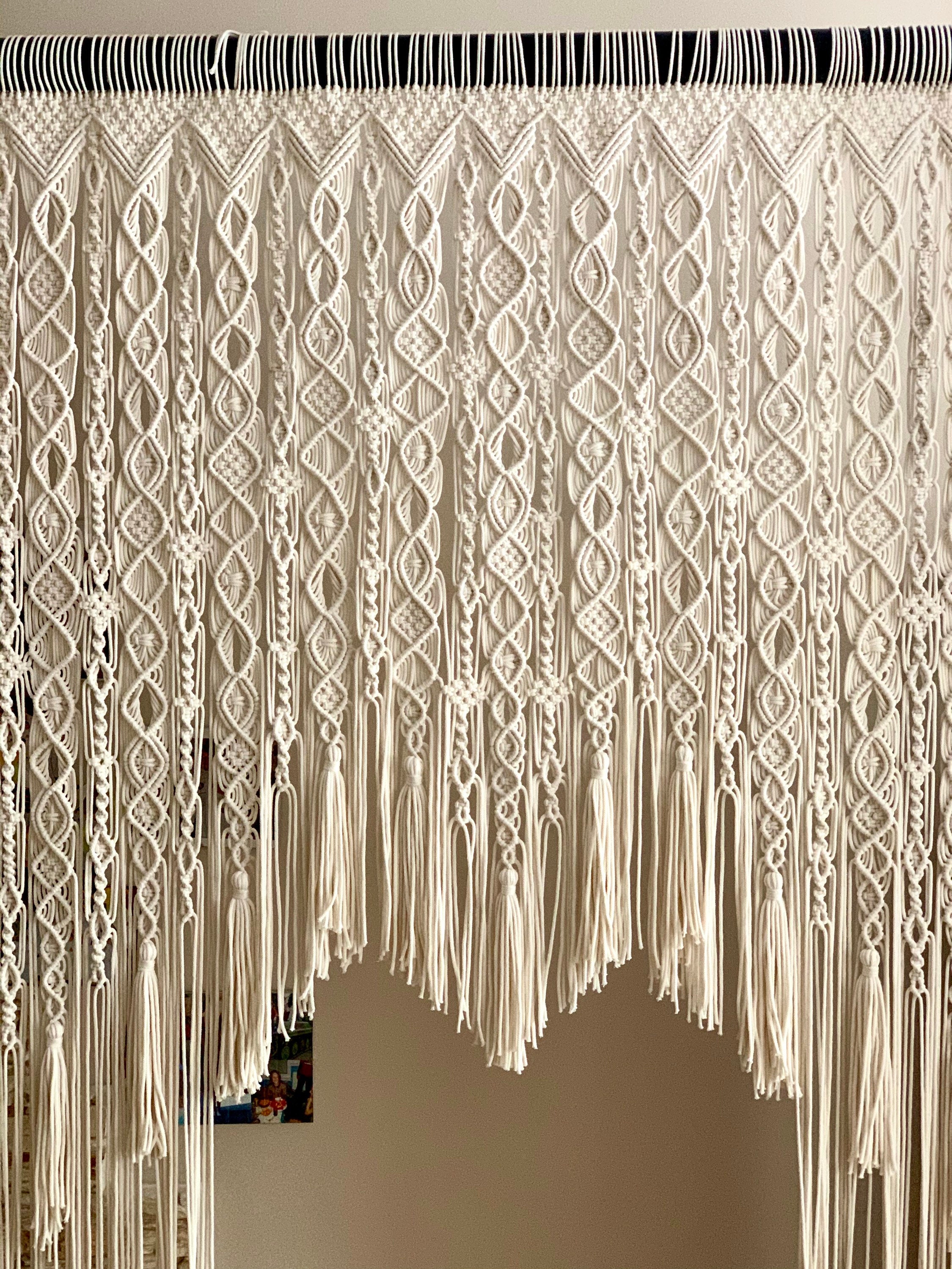 macrame, curtain on the window ,Curtain macrame, large macrame