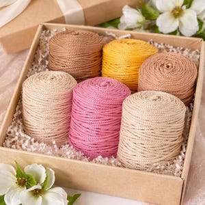 Cordón de macramé de poliéster de 3 mm, cuerda de macramé de 3 mm, hilo de macramé, suministros de macramé, cordón de crochet, cordón de poliéster, cordón de cuerda, bolso de crochet