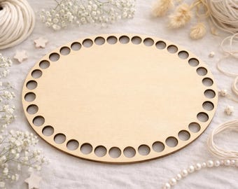 Oval Wooden Bottom 4mm 20cm x 15cm Wooden Basket Base Wooden Crochet Basket Knitting Bottom Sanded Base Holzboden Hkelboden Hkeln