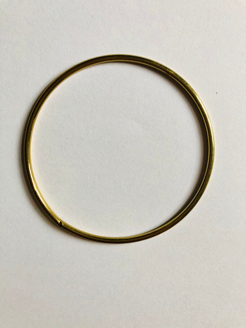 Dreamcatcher hoop gold 6 cm dream catcher brass plated ring macrame metal hoop at 2,3 inch