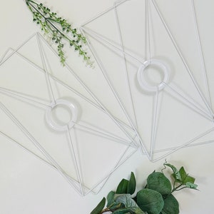 Rectangular frame for the lamp, frame for the lampshade, shelves, rooms, hoops, Macrame lamp