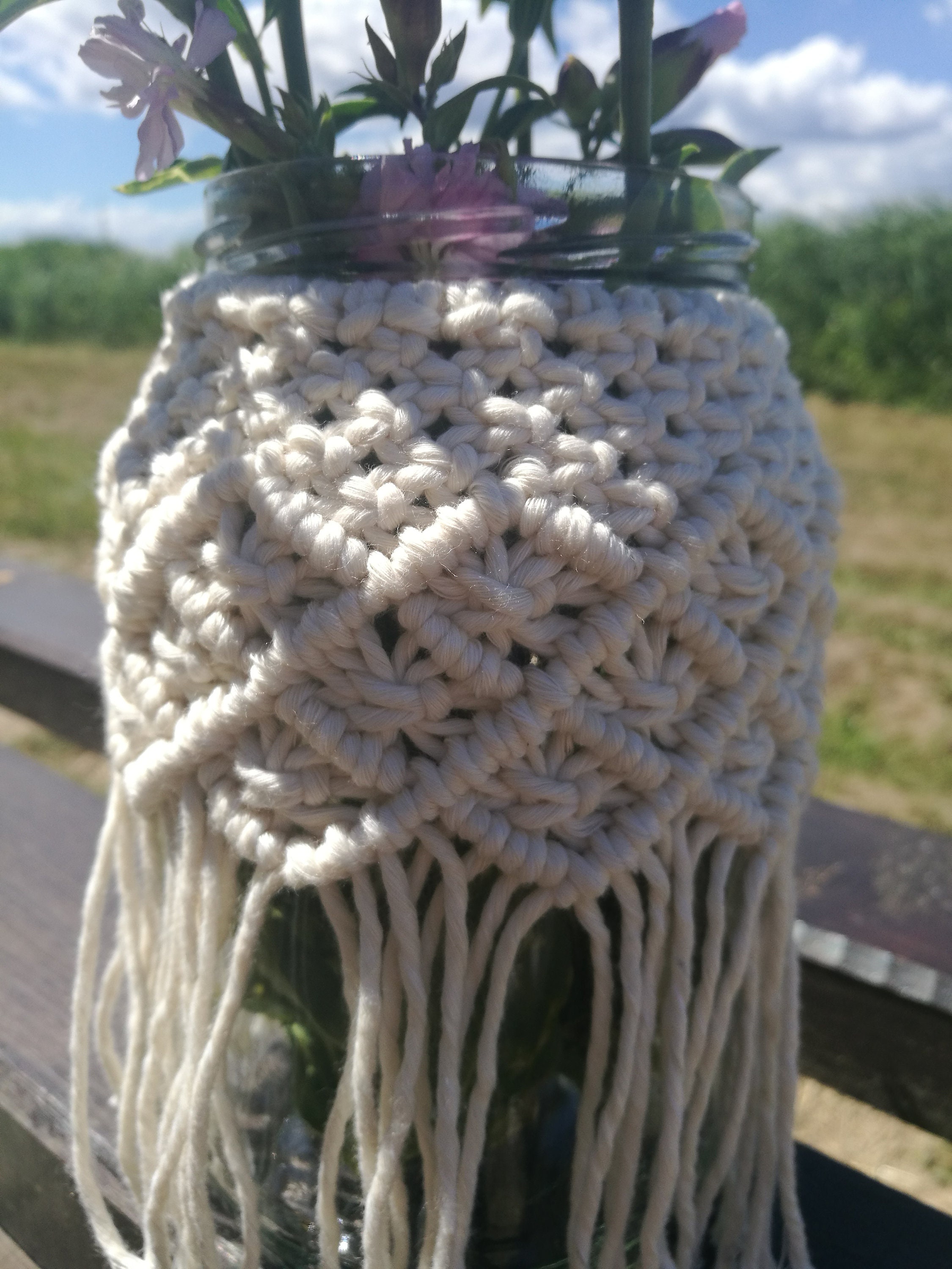 Macrame vase, macrame jar, macrame Lanterns, wedding