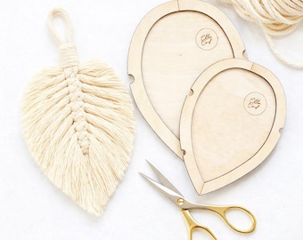 Makramee-Blatt-Vorlagen-Set - Makramee-Blatt-Schneidevorlage, Makramee-Feder-Hersteller, Makramee-Werkzeuge