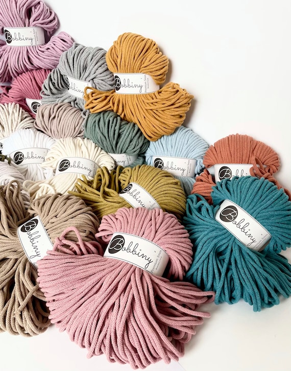 Bobbiny 5mm Braided Cotton Cord | Macrame, Crochet, Knit