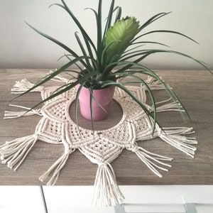 Tischläufer Makramee, Tischdeko, Hochzeitsdeko, Hochzeitsaccessoires, Tischdecke