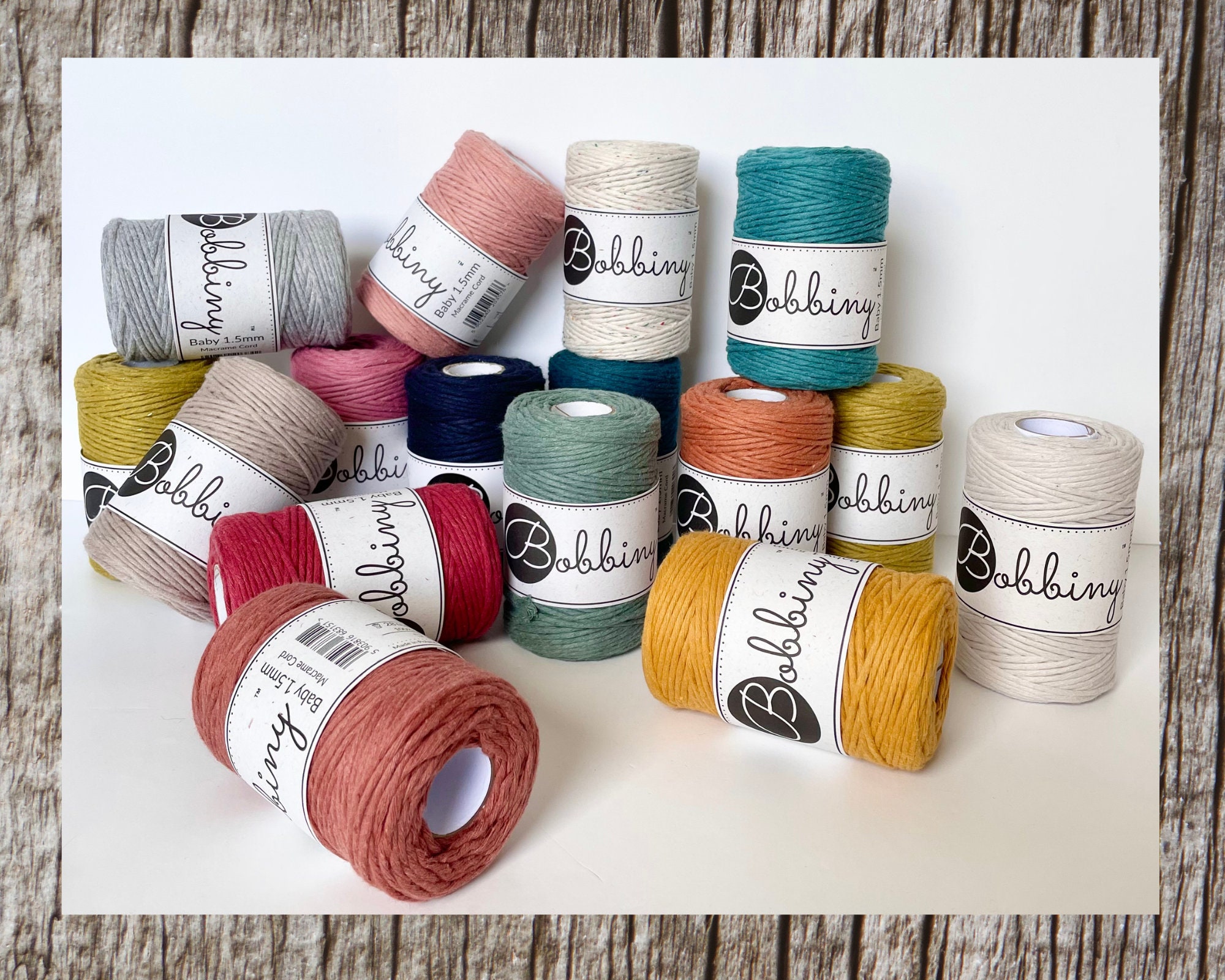 5mm RECYCLED COTTON, Single Strand Macrame Cord