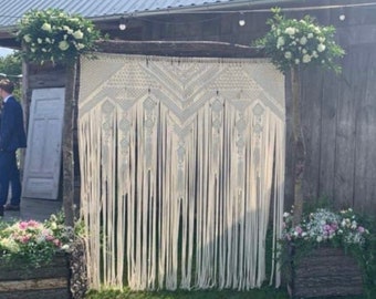 Wedding macrame, Curtain macrame. Wall decor, large macrame, separate macrame