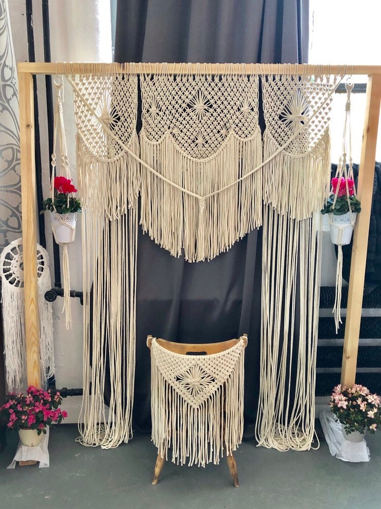 Wedding macrame, Curtain macrame, large macrame, zasłonka