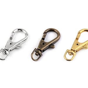 Small METAL SNAP Hook 4 MM, Carabiner for keys, Carabiner for the purse