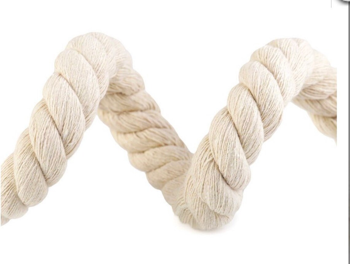 12 Mm 1 Meter11 Yard Cotton Cord Triple Twisted 3 PLY Etsy