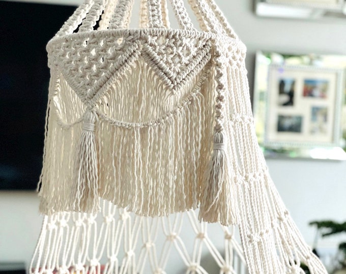 Featured listing image: Canopy macrame, wedding decor, canoopy wedding,canopy for infants, Canopy over a bed, macramé canopy, children's room, children's room decor