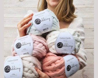 Bobbiny Cotton Candy - macrame cord made of certified recycled cotton